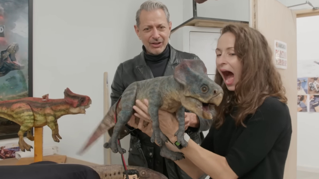 Jeff Goldblum Takes His Family To Jurassic World Dominion’s Creature Workshop