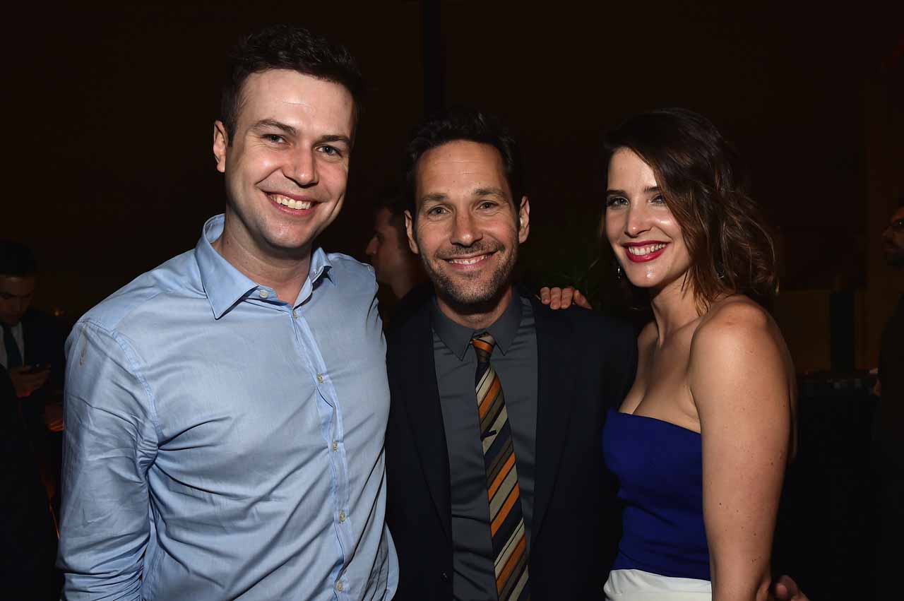 HOLLYWOOD, CA - APRIL 13: (L-R) Actor Taran Killam, actor Paul Rudd, and actress Cobie Smulders attend the after party for Marvel's "Avengers: Age Of Ultron" at Ohm Nightclub on April 13, 2015 in Hollywood, California. (Photo by Alberto E. Rodriguez/Getty Images for Disney) *** Local Caption *** Paul Rudd;Taran Killam;Cobie Smulders