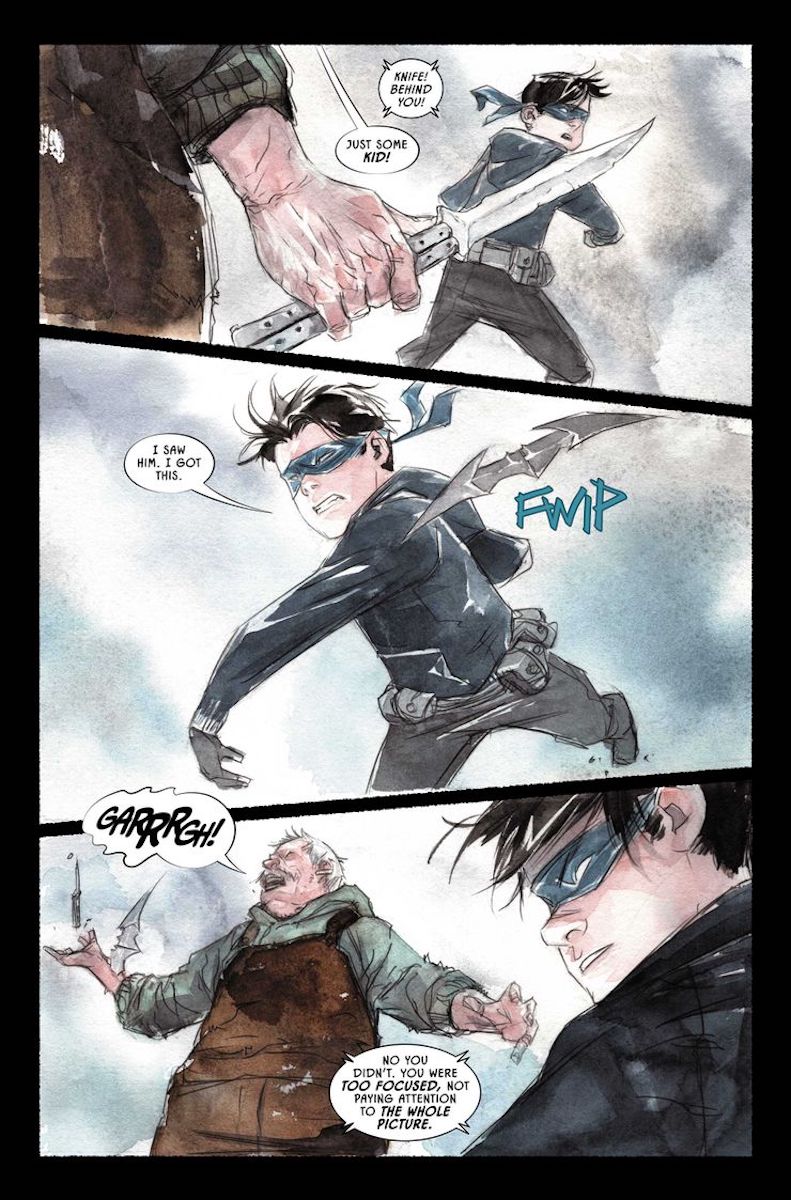 Robin & Batman #1 Page 1 (Art by Dustin Nguyen)