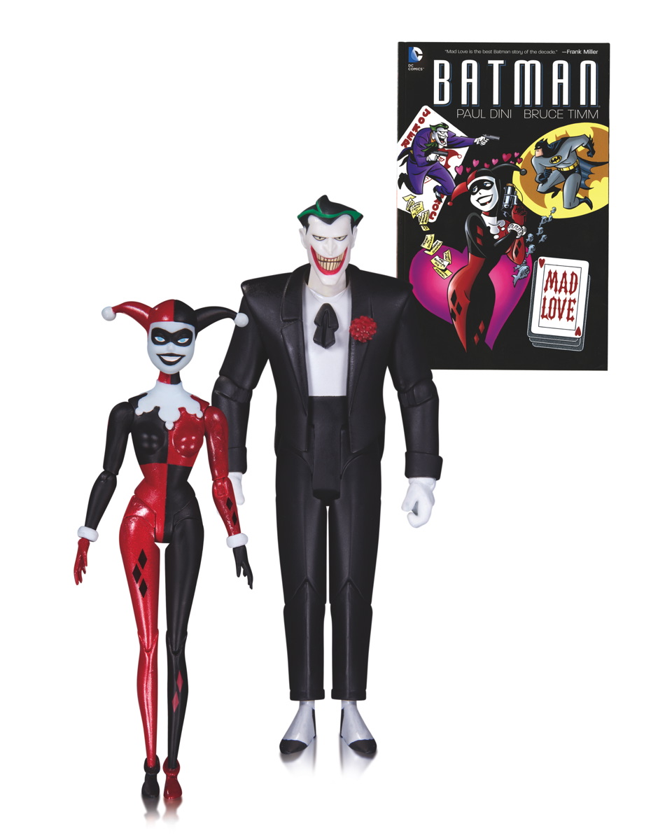 BATMAN ANIMATED SERIES: THE JOKER AND HARLEY QUINN MAD LOVE BOOK AND ACTION FIGURE 2-PACK