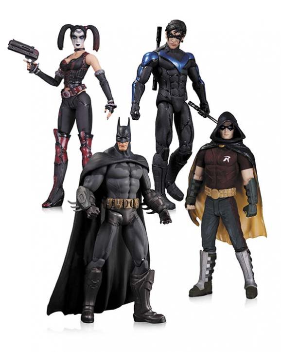 HARLEY QUINN, BATMAN, NIGHTWING AND ROBIN ACTION FIGURE 4-PACK