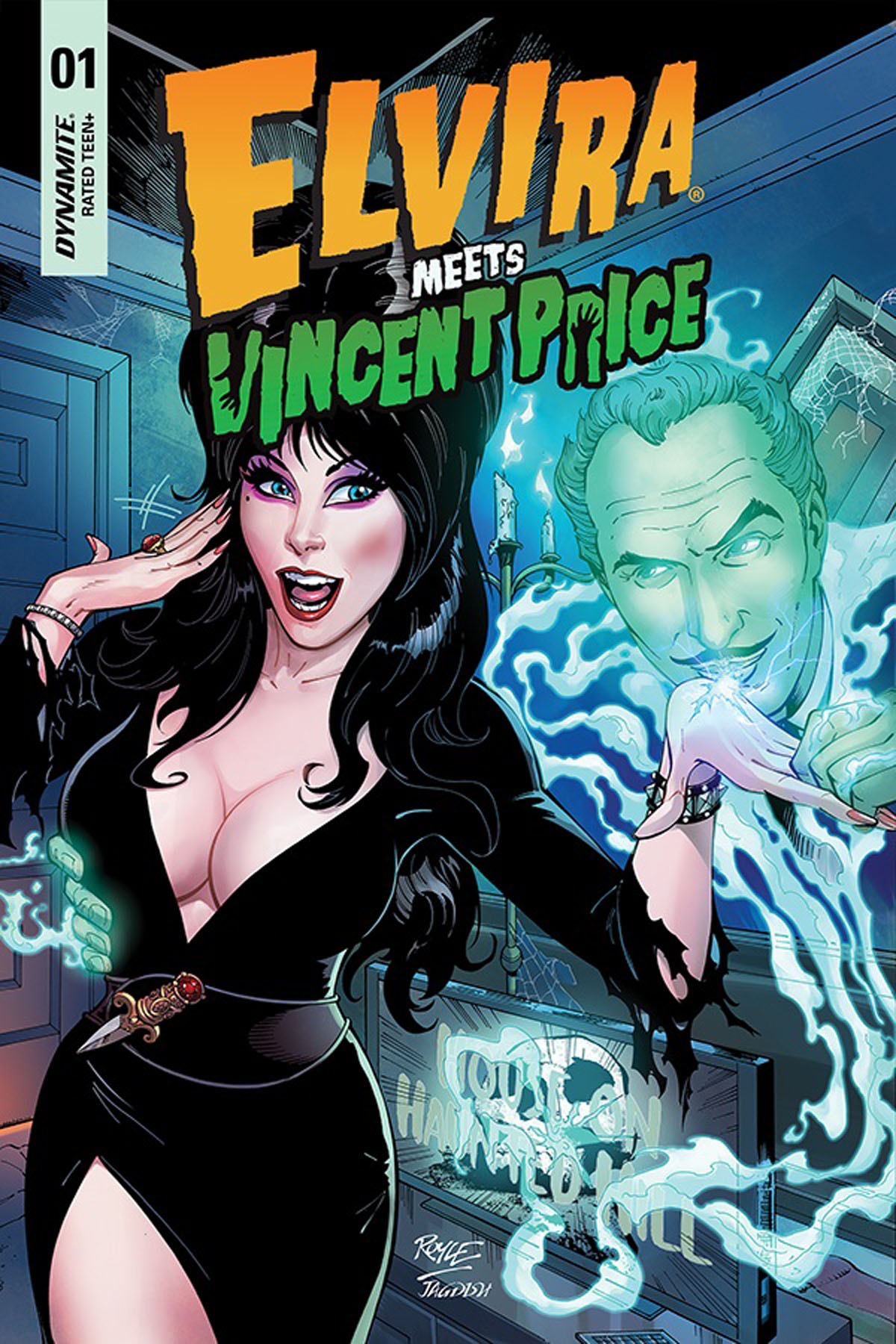 Elvira Meets Vincent Price #1 cover by John Royle