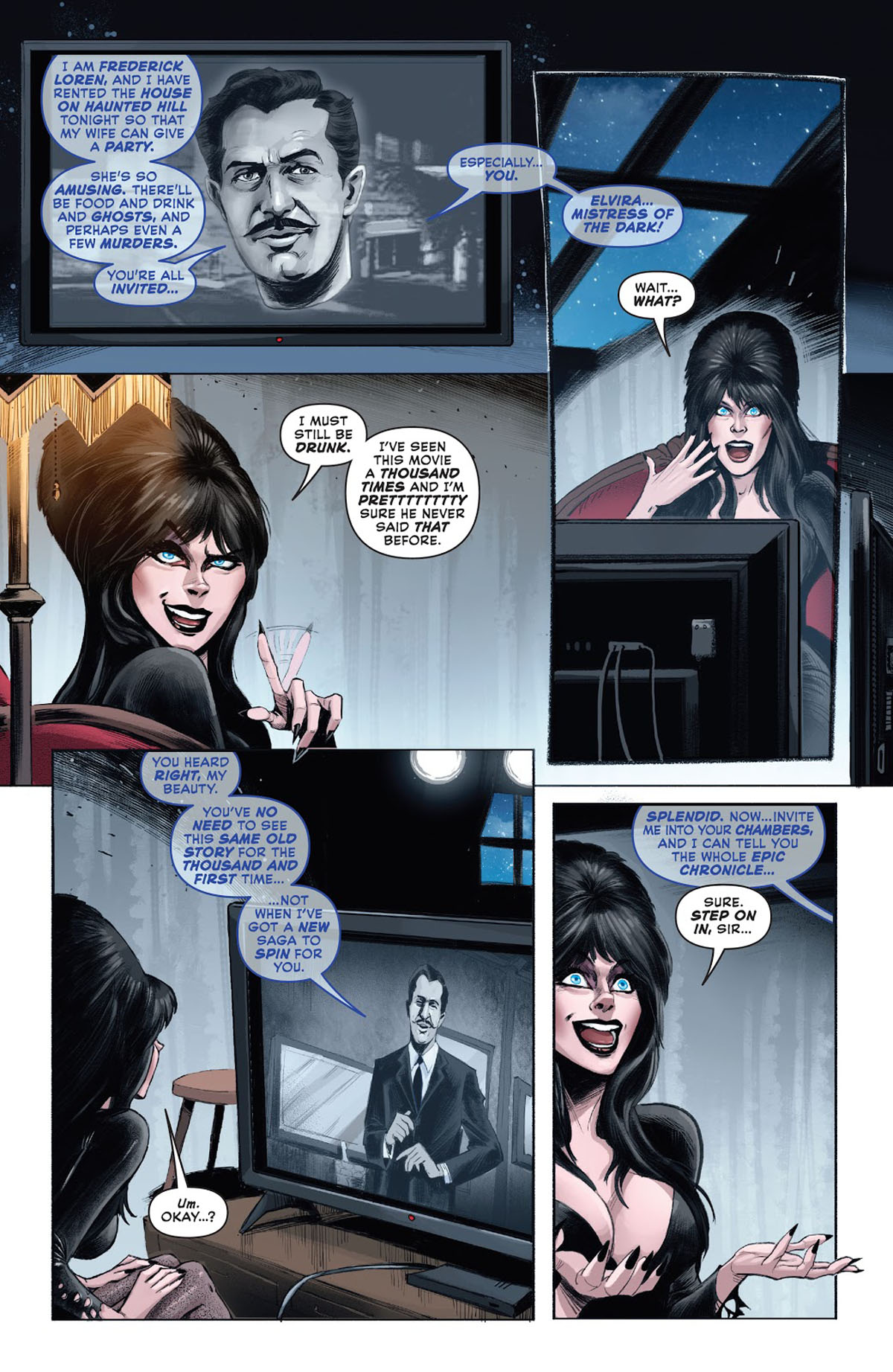 Elvira Meets Vincent Price #1 page 11 by Juan Samu