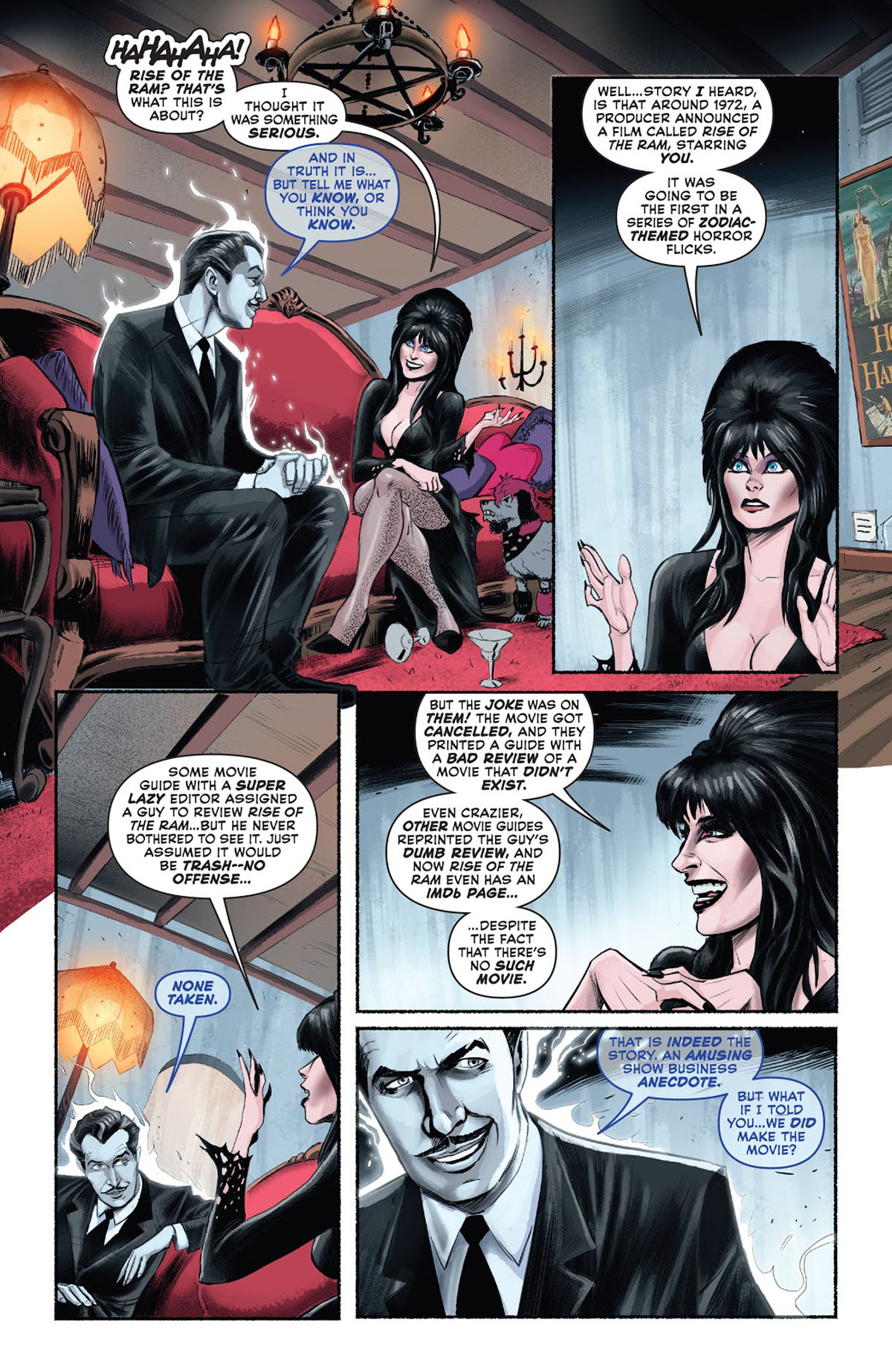 Elvira Meets Vincent Price #1 page 14 by Juan Samu
