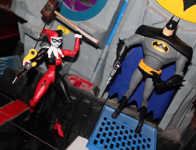 Harley vs. Batman.