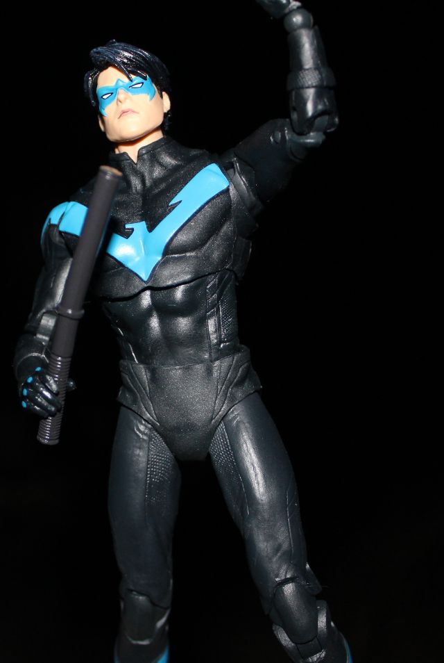 Nightwing costume detail.
