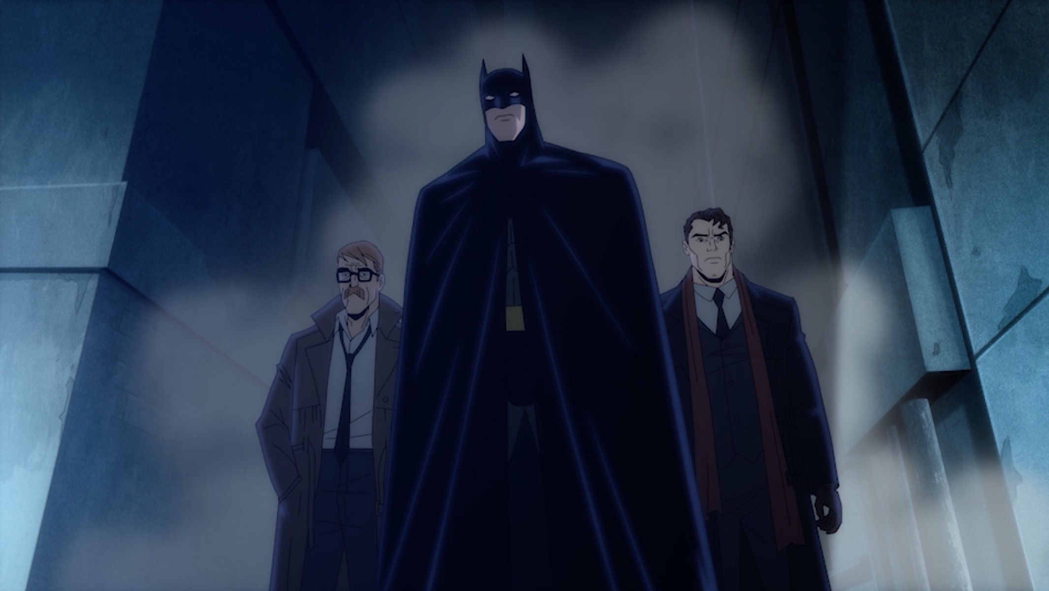 Batman, Jim Gordon, and Harvey Dent