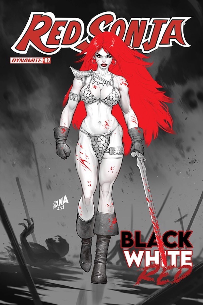 Red Sonja: Black, White, Red #2 Cover by David Nakayama