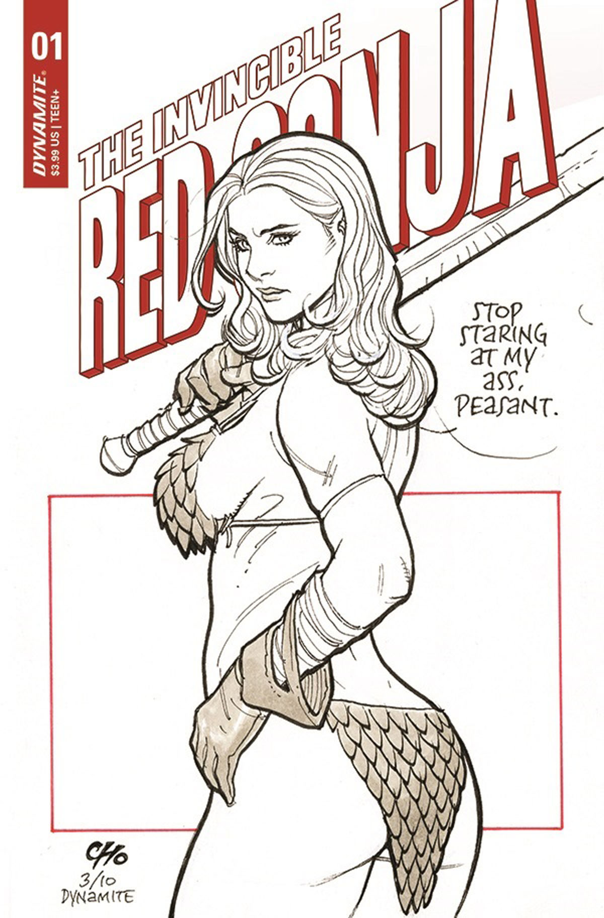 The Invincible Red Sonja #1 cover by Frank Cho