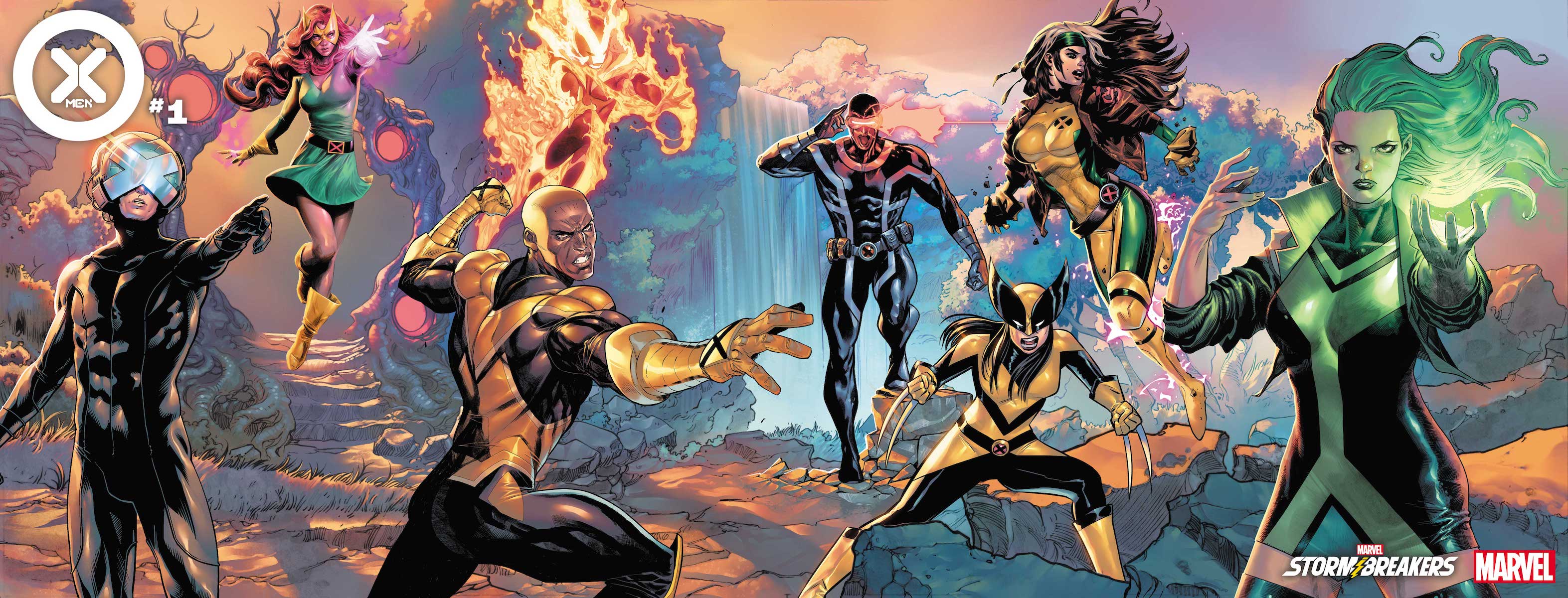 X-Men #1 Stormbreakers Connecting Covers by Juann Cabal, Carmen Carnero, Peach Momoko, Iban Coello, R.B. Silva, Natacha Bustos, Patrick Gleason, Joshua Cassara & Alejandro Sanchez